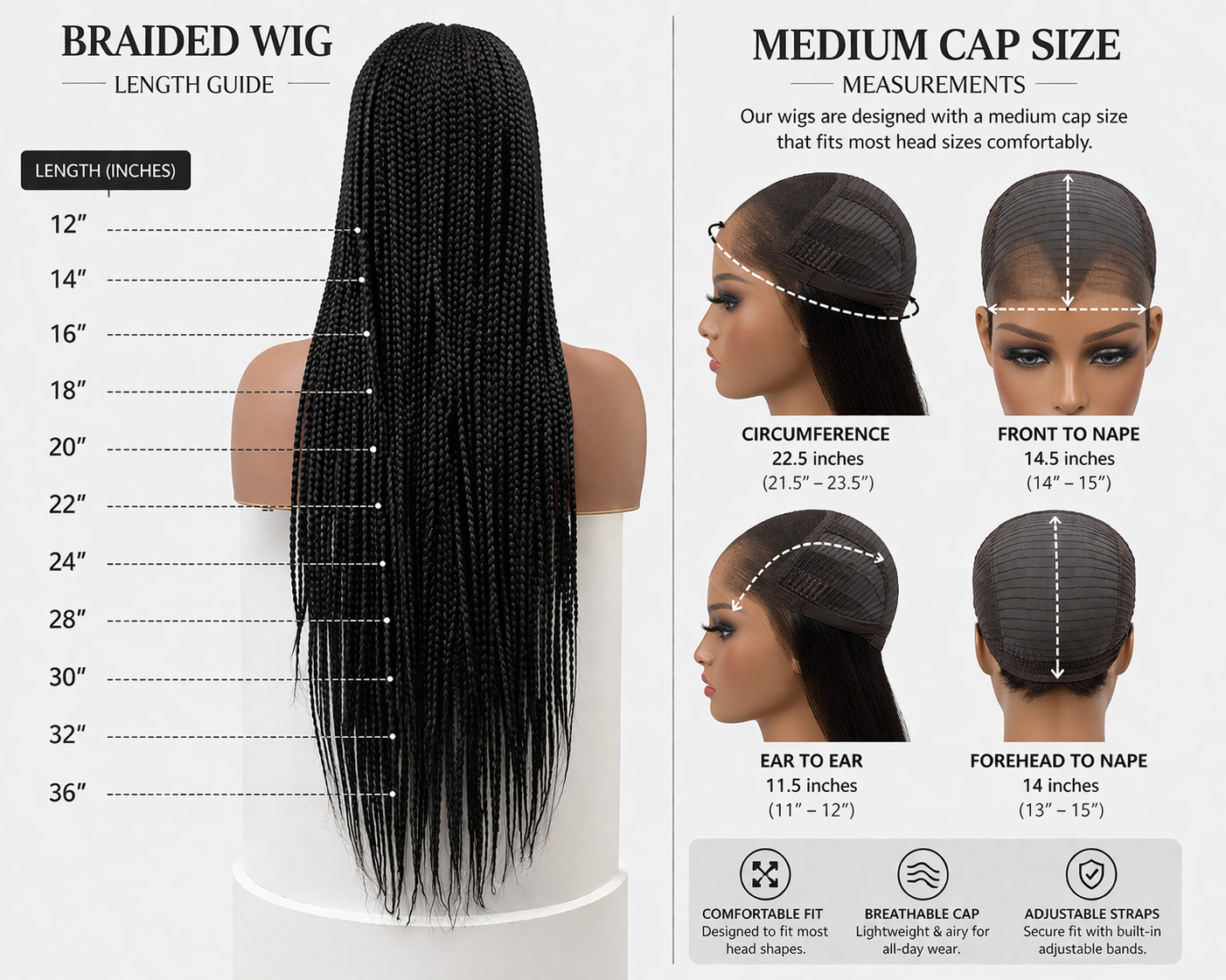 BoHo Knotless Braids Braided Wig. Bora Bora Braids. Full Lace Baby Hair