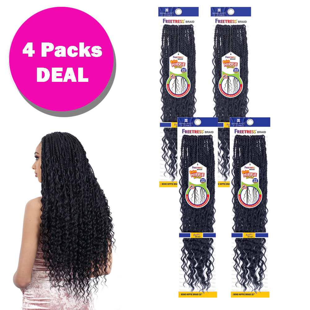 *MULTI-PACK* BOHO HIPPIE BRAID 22″ – FREETRESS SYNTHETIC CROCHET BRAIDING HAIR