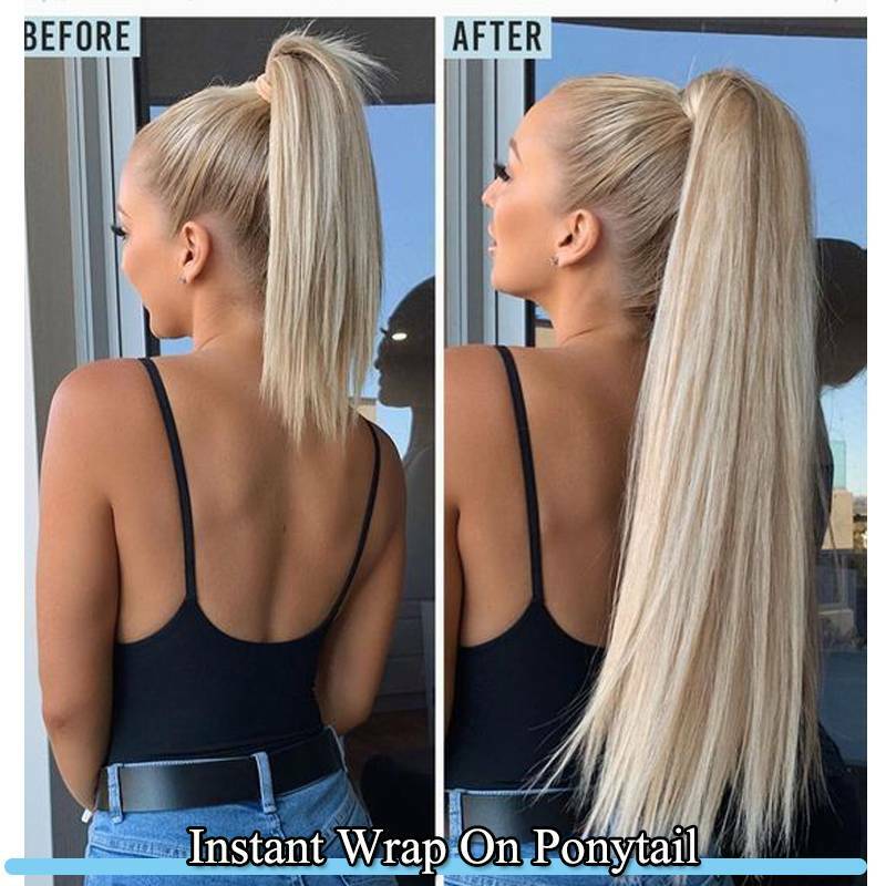 Clearance! Long Hair Ponytail Extensions Clip-in Hairpiece For Human Mega Thick
