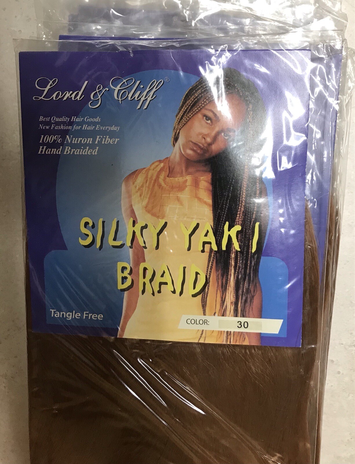Lot Of 8 Lord & Cliff Yaky Ponytail 2 PCS Braid 100% Nuron Fiber Color-30