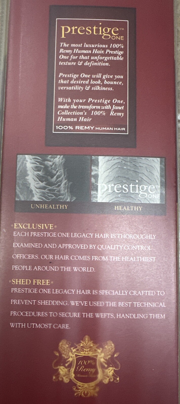 Janet Collection Prestige One 100% Remy Human Hair Kiss Me 14” #1B Color