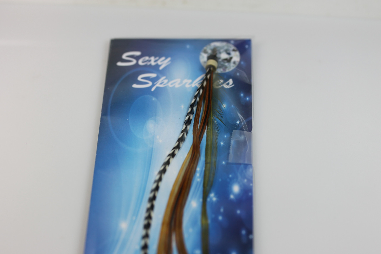 Natural Mix with Olive 8-12 Feathers for Hair Extension Bunched Together Salon Q