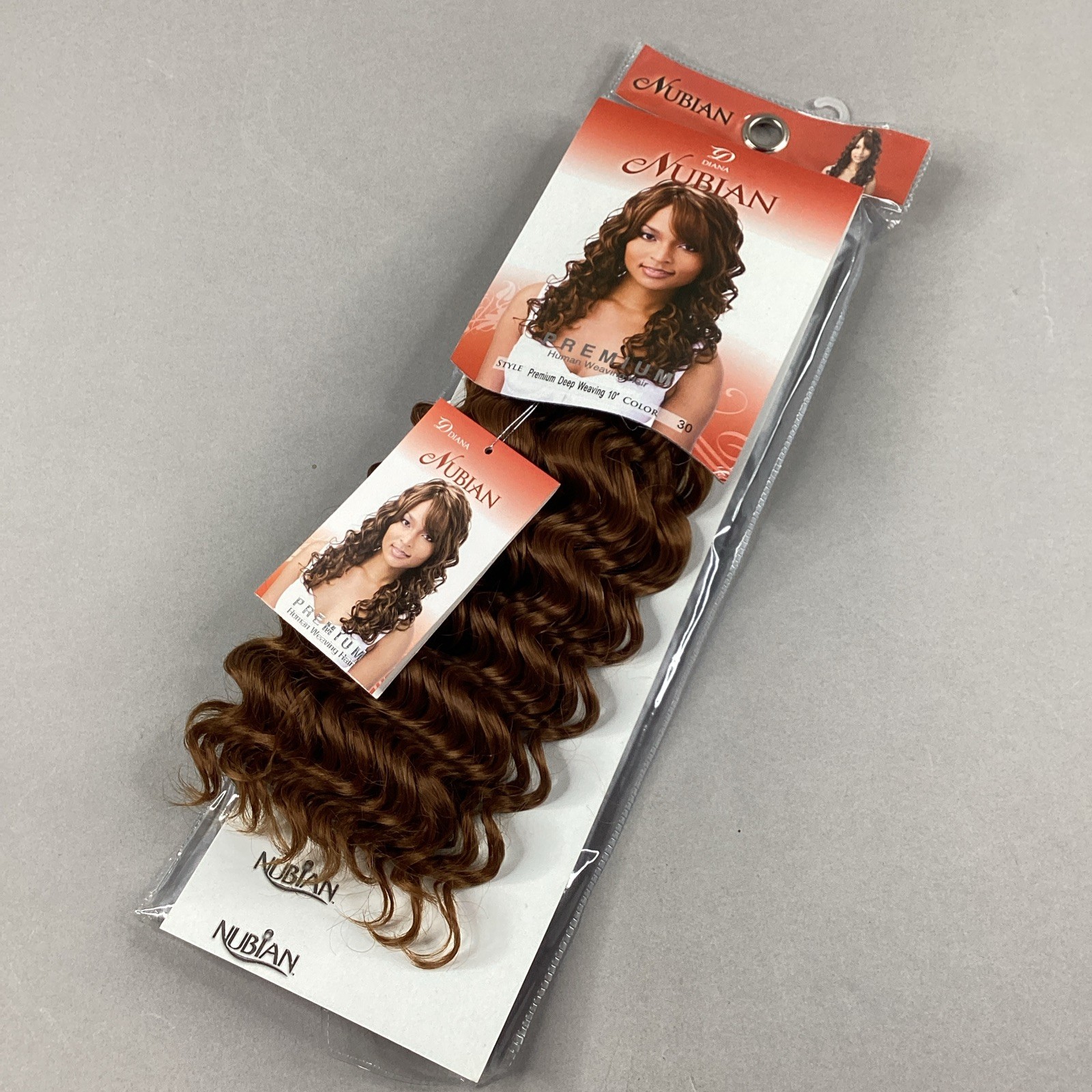 10” Deep Weave #30 Honey Brown Nubian Synthetic Blend Mixed Hair Extensions