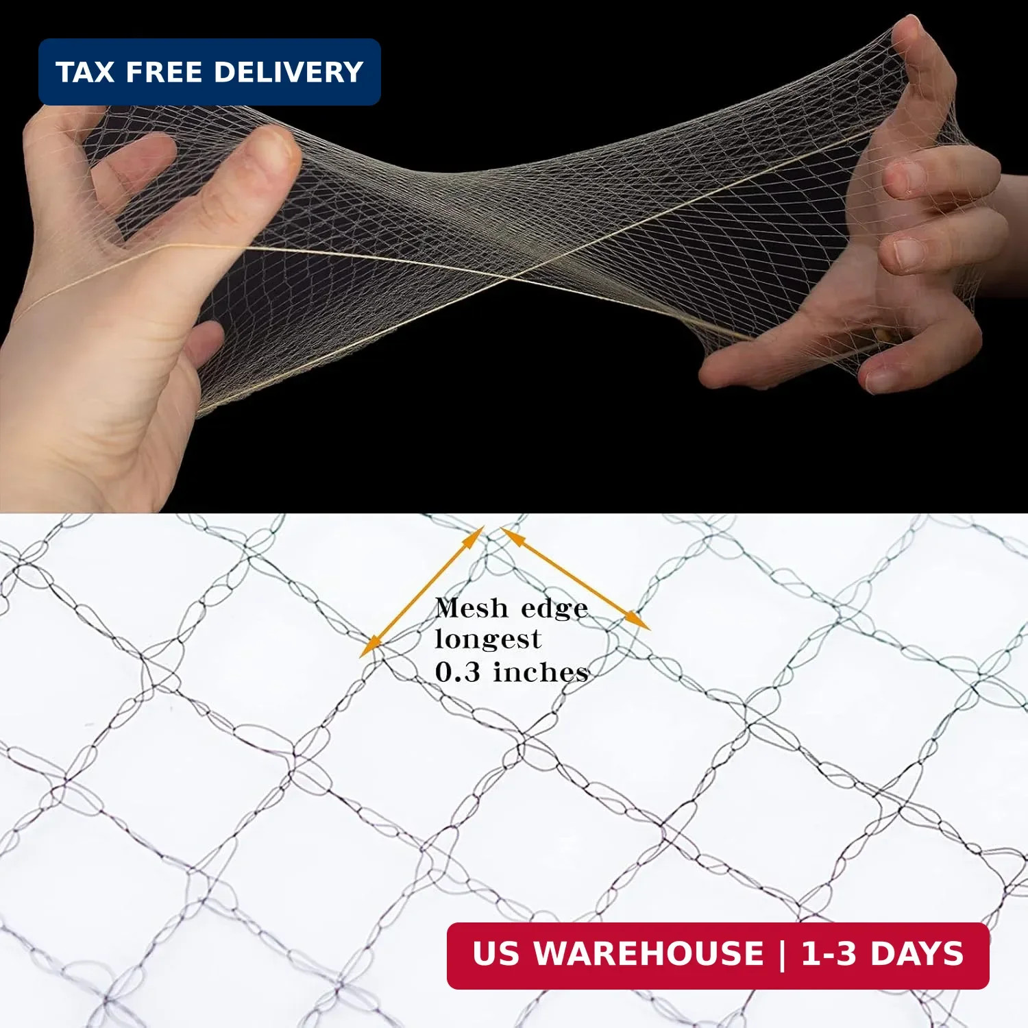 WeKen Pack of 20pcs Hair Nets Invisible Elastic Edge Mesh 50cm 20″ Blonde