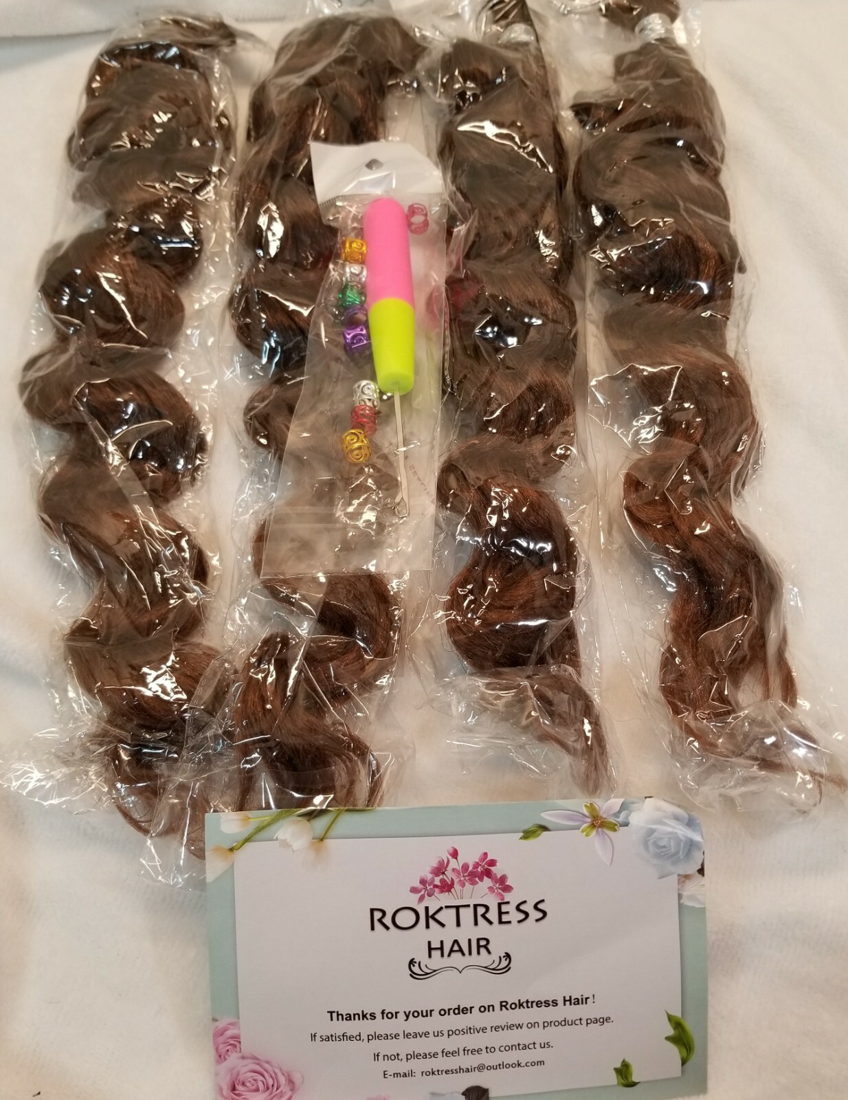NEW Roktress 18″ 4 Packs T30 Jamaican Bounce Ringlet Curl Crochet Braids