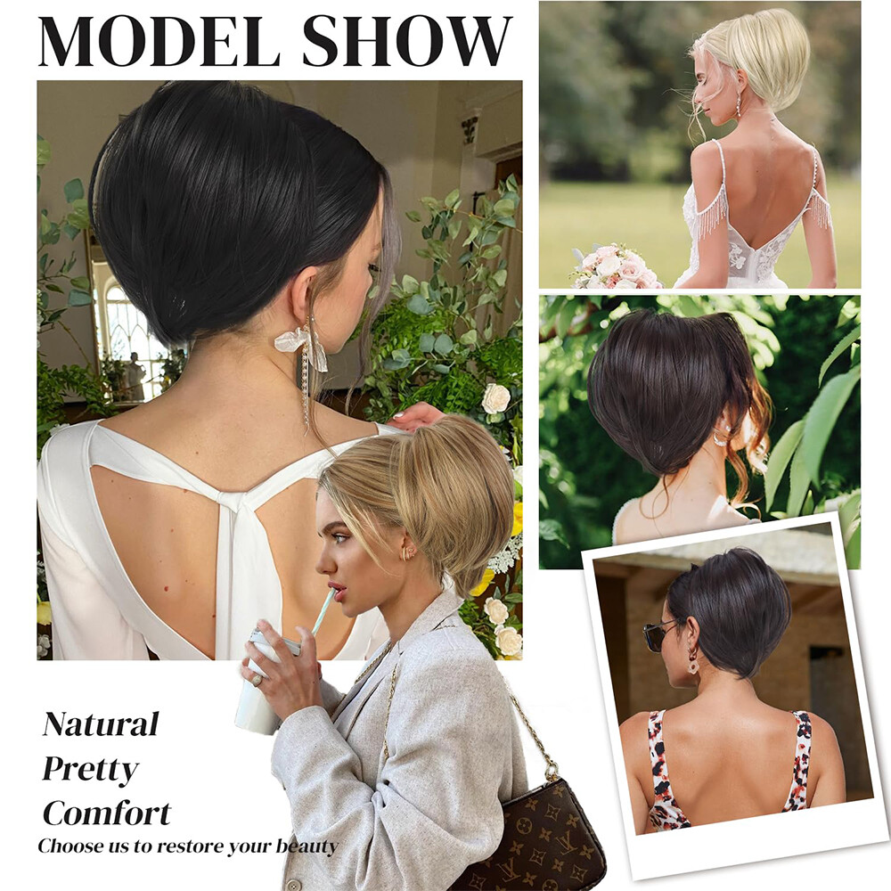 Messy Bun Hair Piece Ponytail Updo Claw Clip In Hair Extensions Real As Human