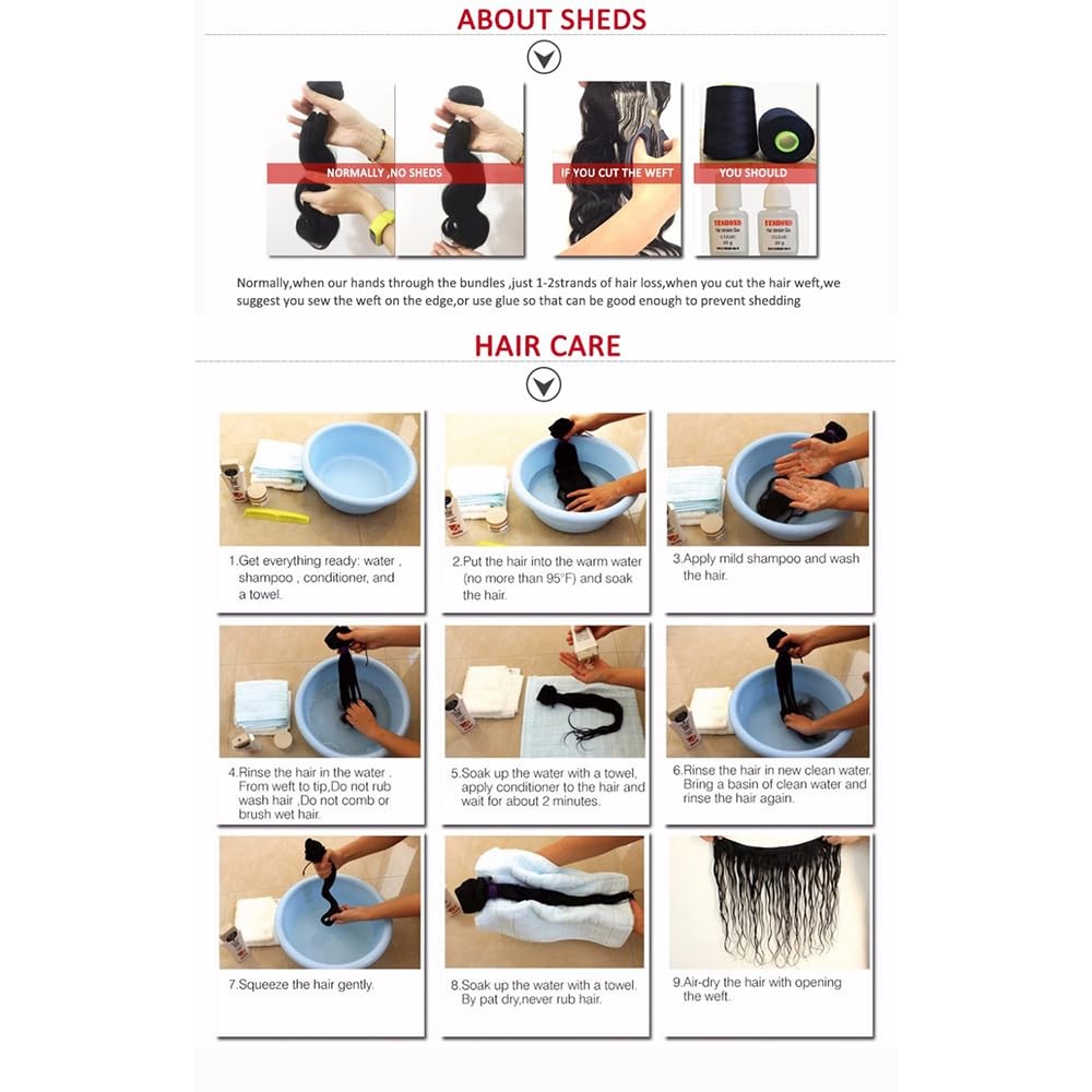 Yuksoocosh Chocolate Brown Water Wave Bundles Color 4 Human Hair Extensions