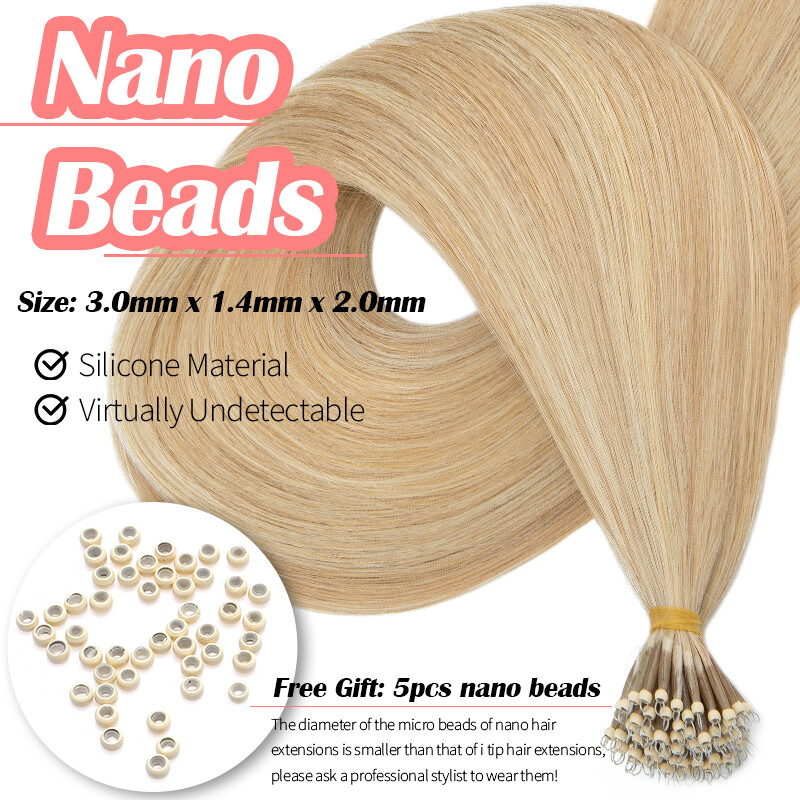 CLEARANCE Nano Ring Extensions 100% Real Remy Human Hair Thick Balayage Ombre