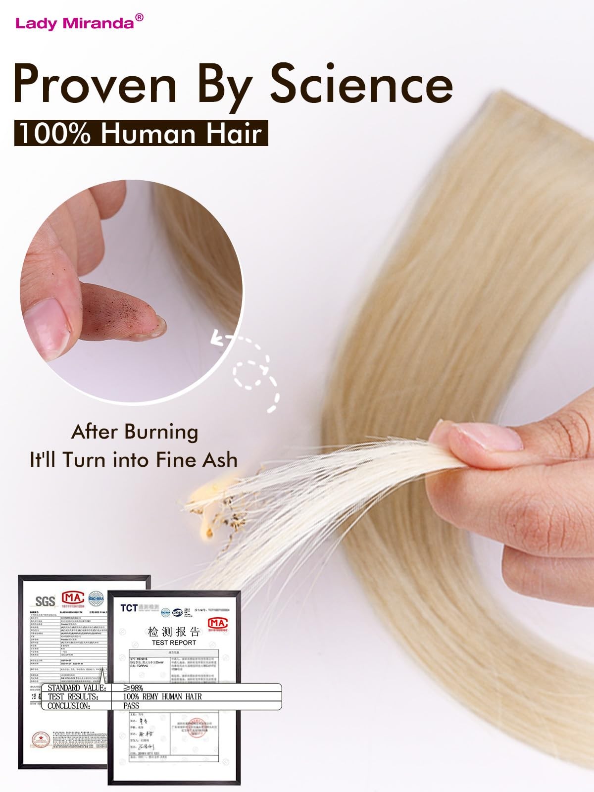 Lady Miranda Ovo Double Weft Hair Extensions Real Human Hair 20 Inch 100G 8Pcs
