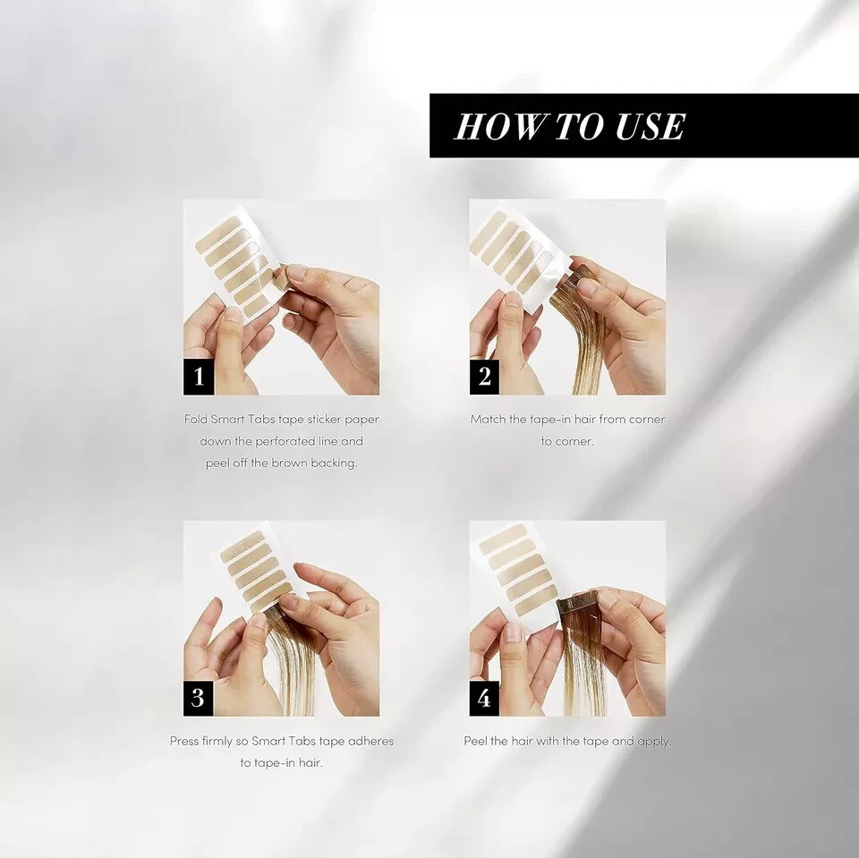 The Hair Shop Smart Tabs Tape-in Hair Extension Tape No Residue Replacement Tape