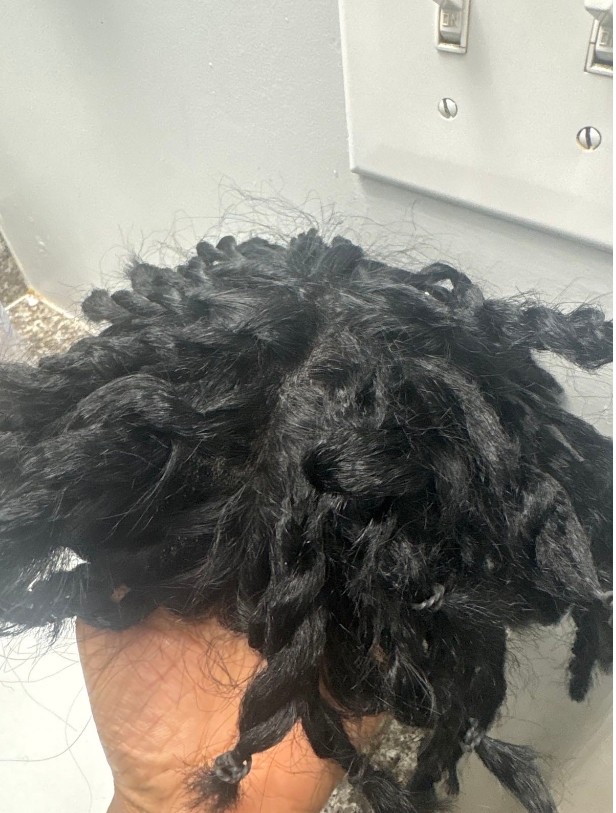 Short Africa Black Men’s Twisted Braided Human Hair Toupee 8″x10″ Remy Hair