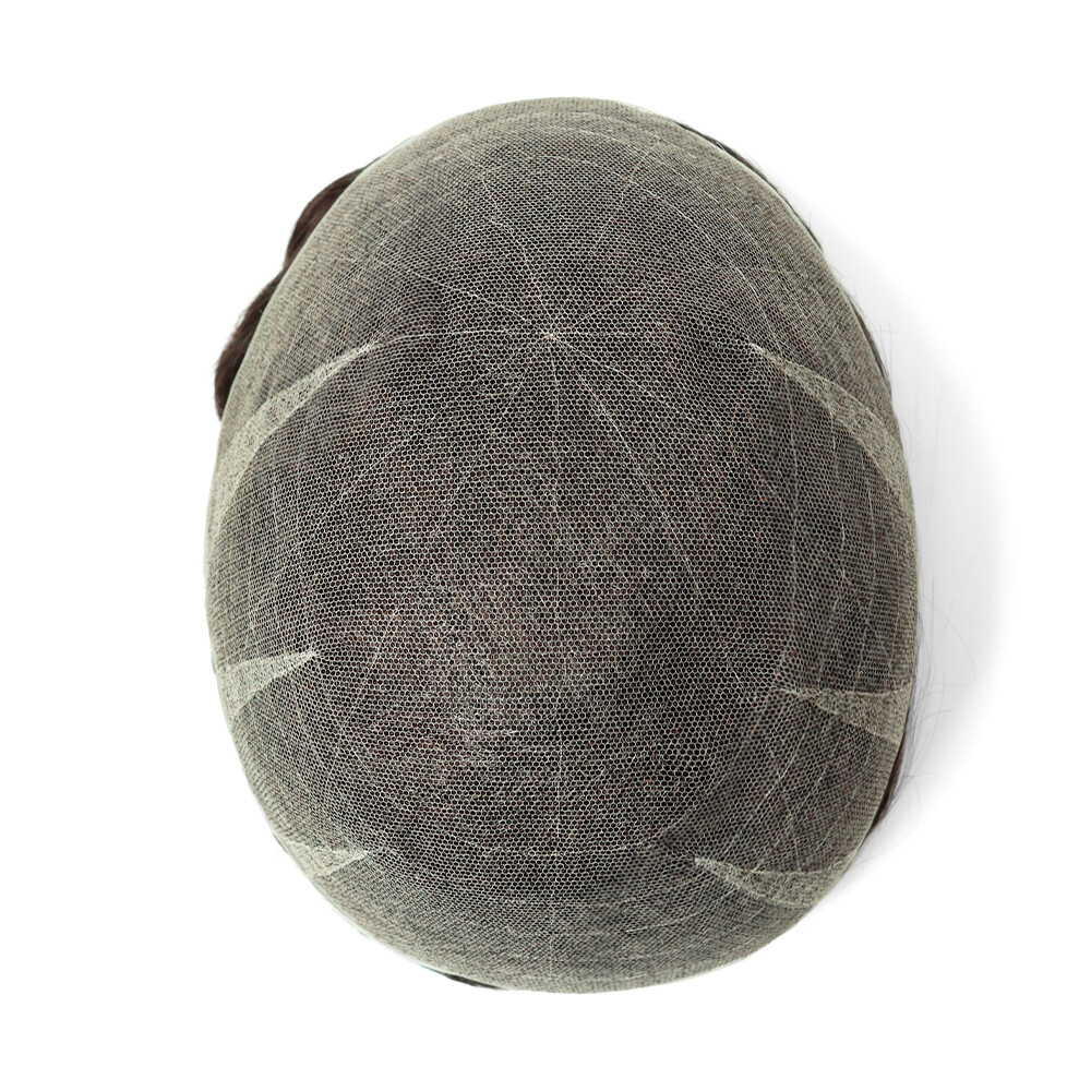 Natural Swiss Lace Toupee Bleached Human Hair System Hairpieces Express Shipping