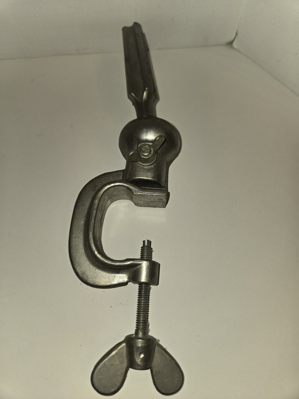 Vintage Wig Clamp Mannequin Head Holder Adjustable Metal Japan Cosmetology