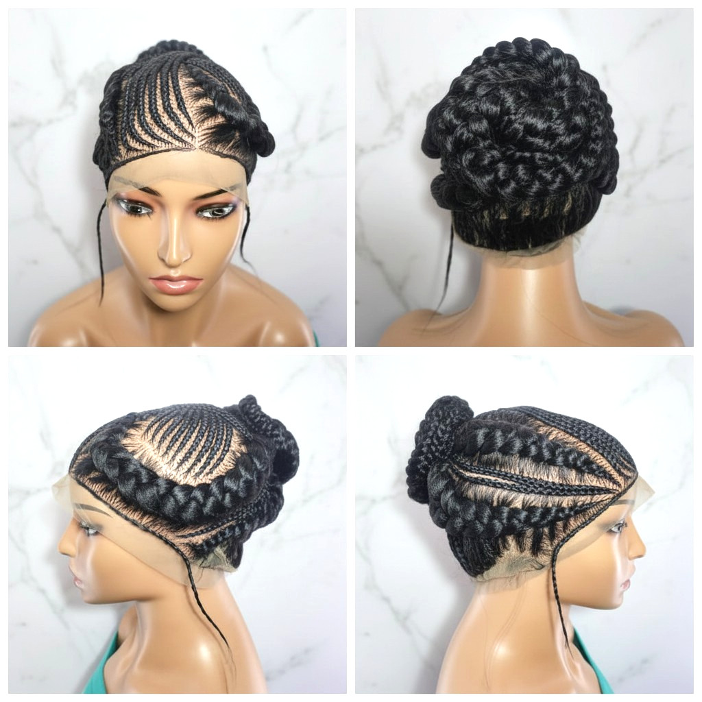 Braided Wig. Large Cornrow Braids. Full Lace with baby hair