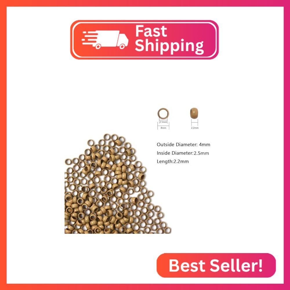 4.0mm Nano Beads for Hair Extensions Copper Nano Rings Micro Link Beads for Hair
