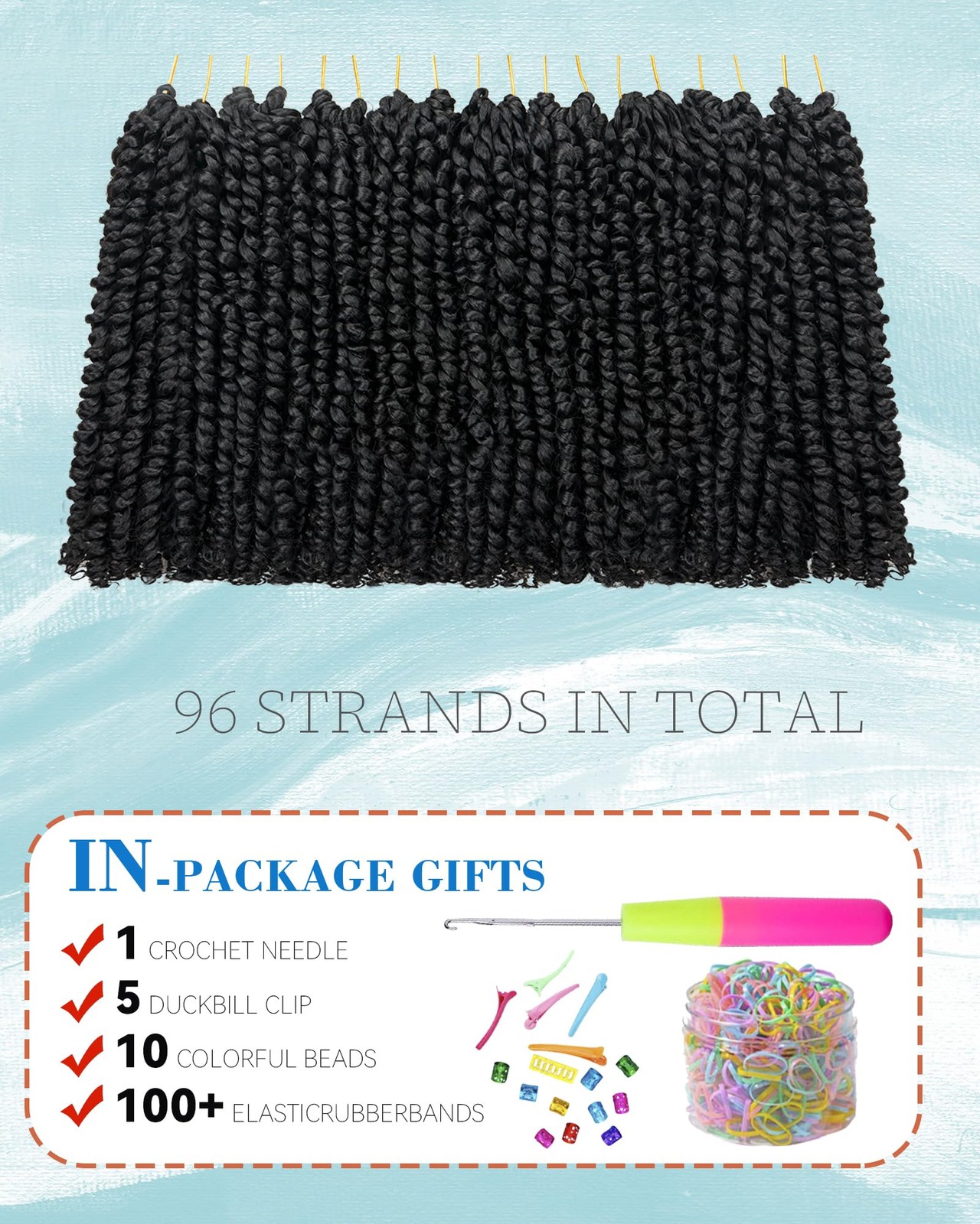 Pre-looped Passion Twist Crochet Hair Extensions,Crochet Braids for & :Pre-Tw…