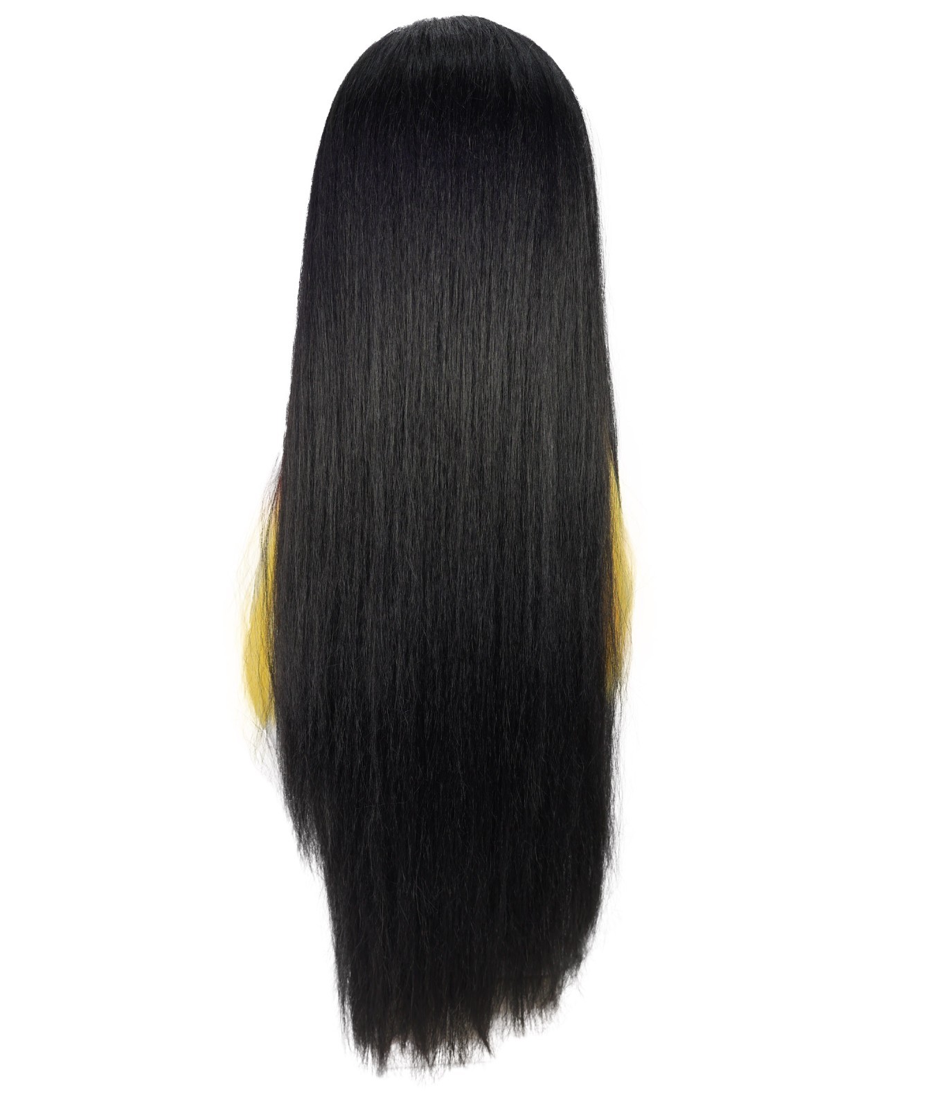 Adult Unisex Multiple Color Long Straight Wig, Bold Halloween Costume Hair
