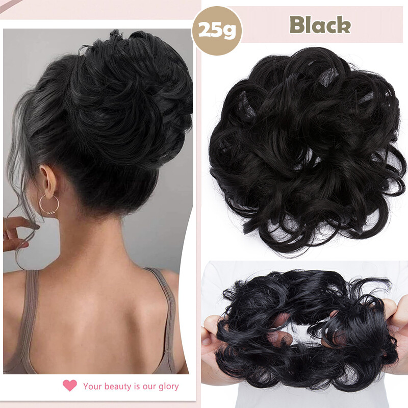 X-Large Messy Bun Real as Human Hair Pieces Scrunchie Updo Wrap Hair Extensions