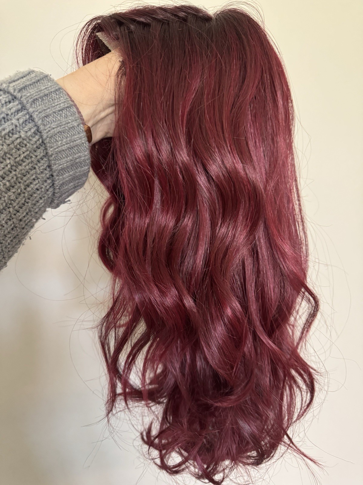 BELLE TRESS ALLEGRO 18” WIG SANGRIA COLOR BNWT MONO PART, LACE FRONT NEVER WORN