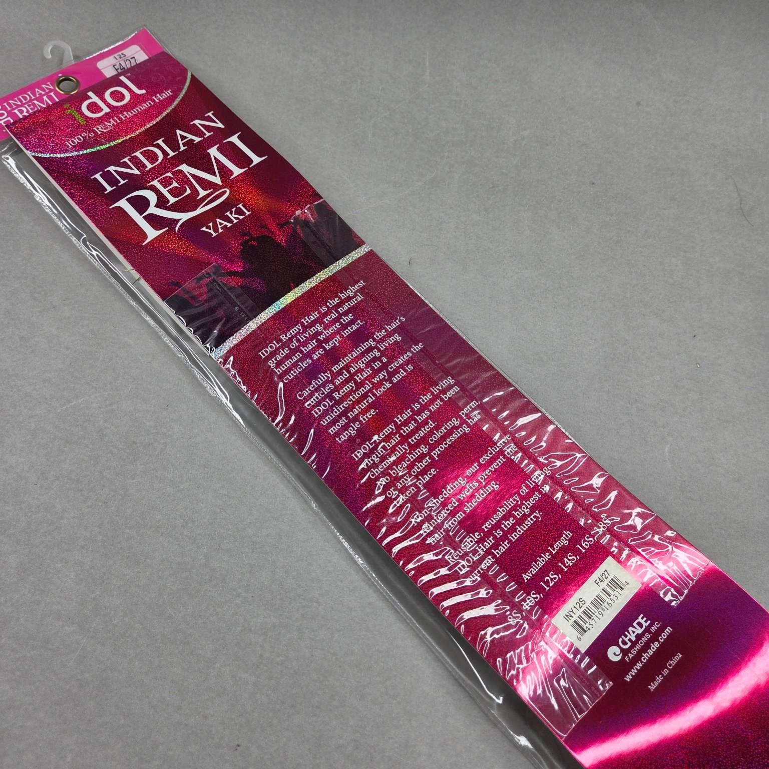 Idol Indian Remi Yaki 100% Human Hair Extension Weave F4/27 12S
