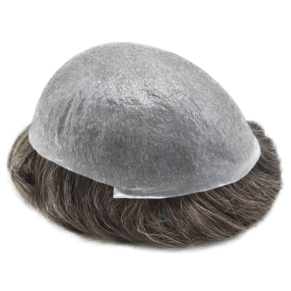 Ultra Thin Skin Mens Toupee Hairpiece Invisible Poly PU Hair Replacement US