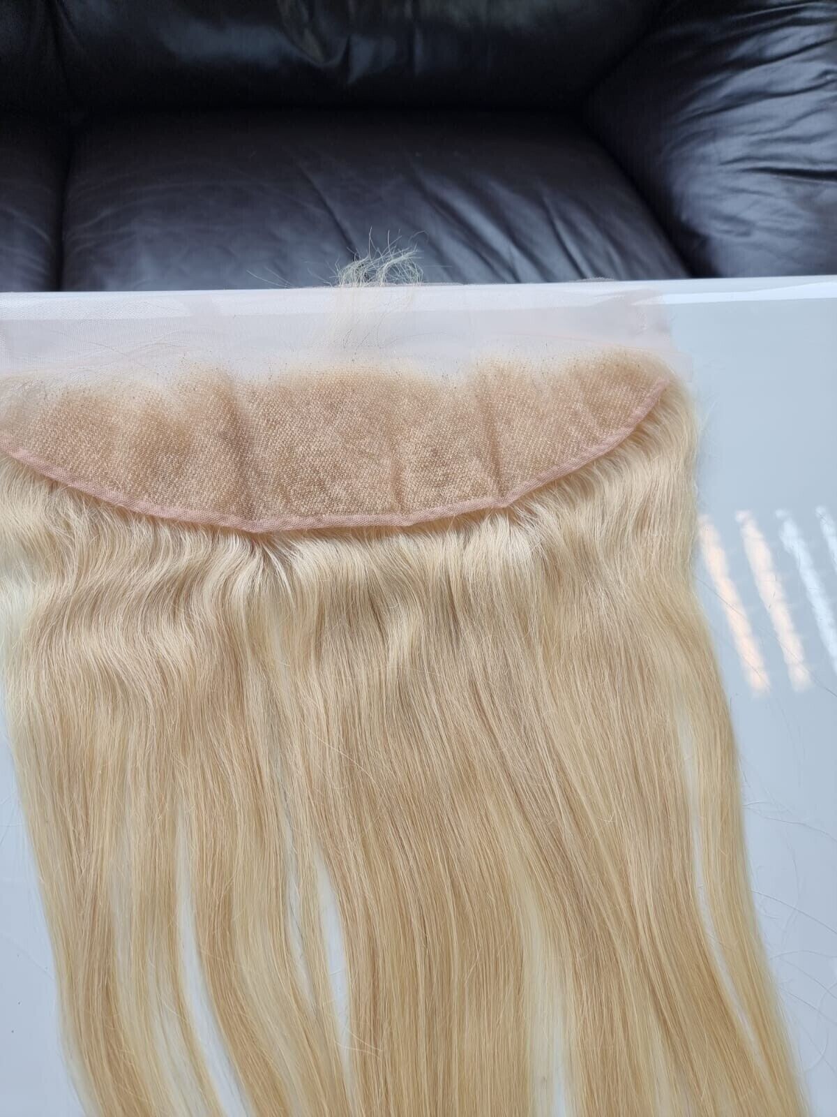 26″EXTRA LONG Brazilian Virgin Human Hair STRAIGHT BLONDE 613# 13X4 Lace Frontal