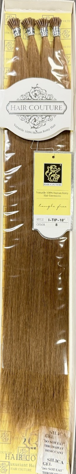 Hair Couture Versatile 100% Human Remy Hair 18″ I-Tip Extensions 120pcs #8