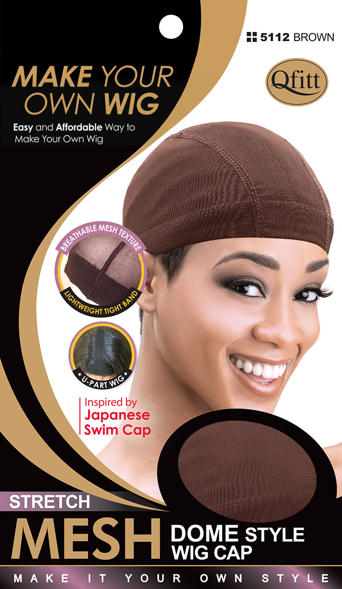 QFITT MESH DOME STYLE WIG CAP(4PCS) Black,Brown,Auburn,Beige Colors