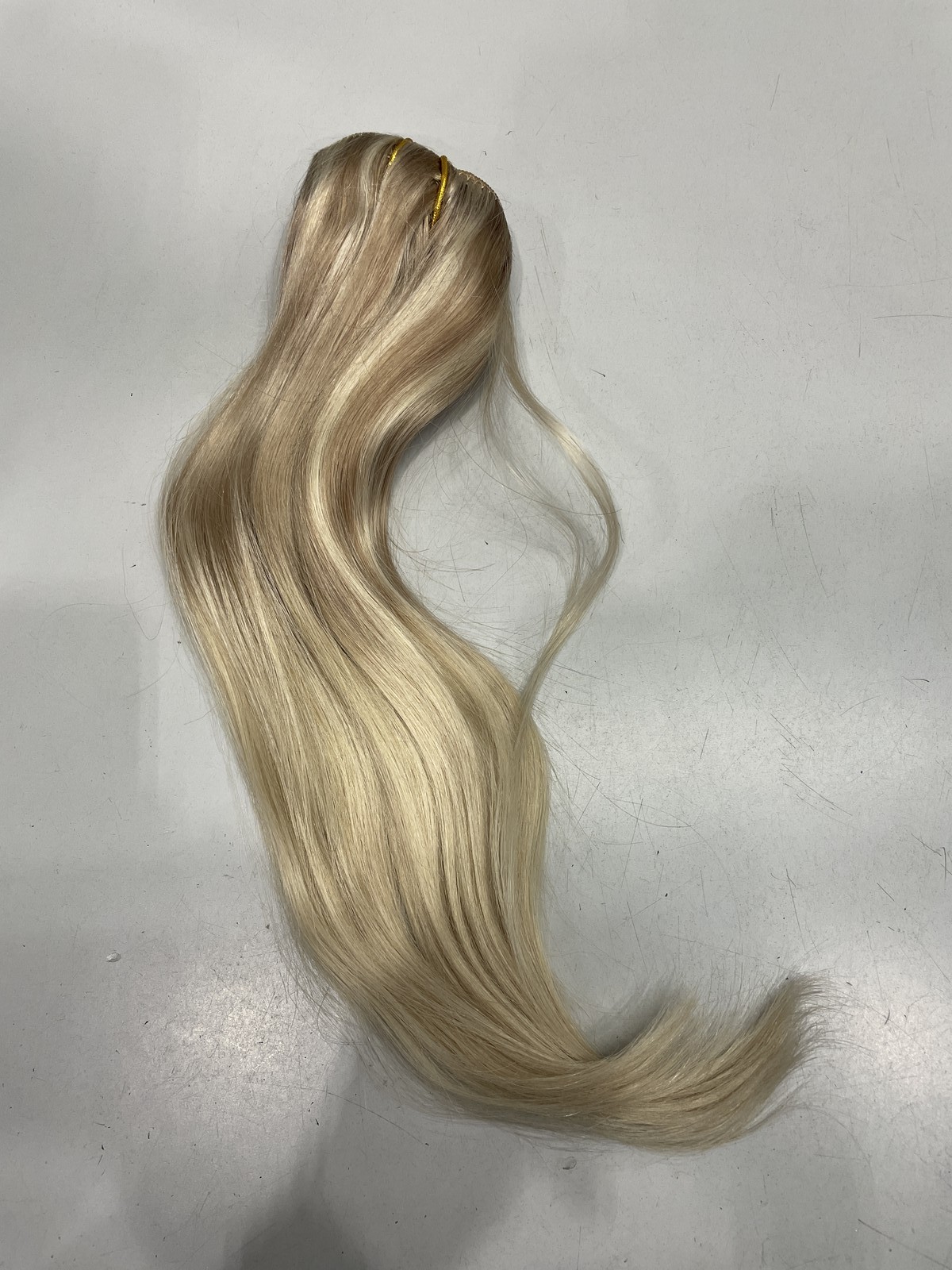 Easyouth Blonde With Highlights Human Hair Clip-In Extensions 7pcs, 14″