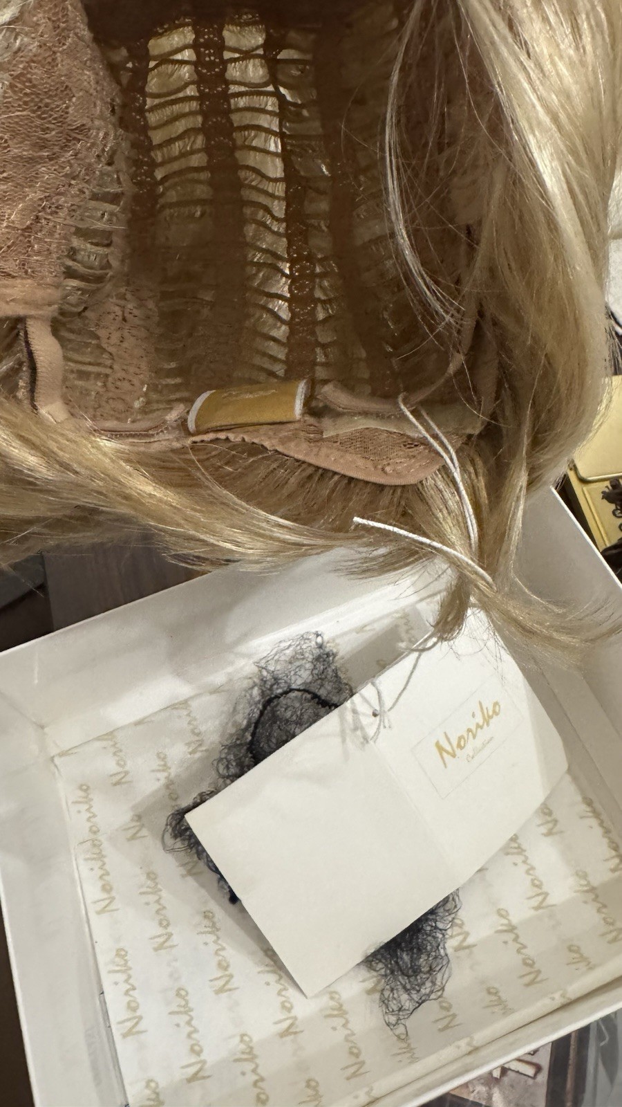 Opened Box Noriko Wig Vanilla lush Annie short blonde hair 1627