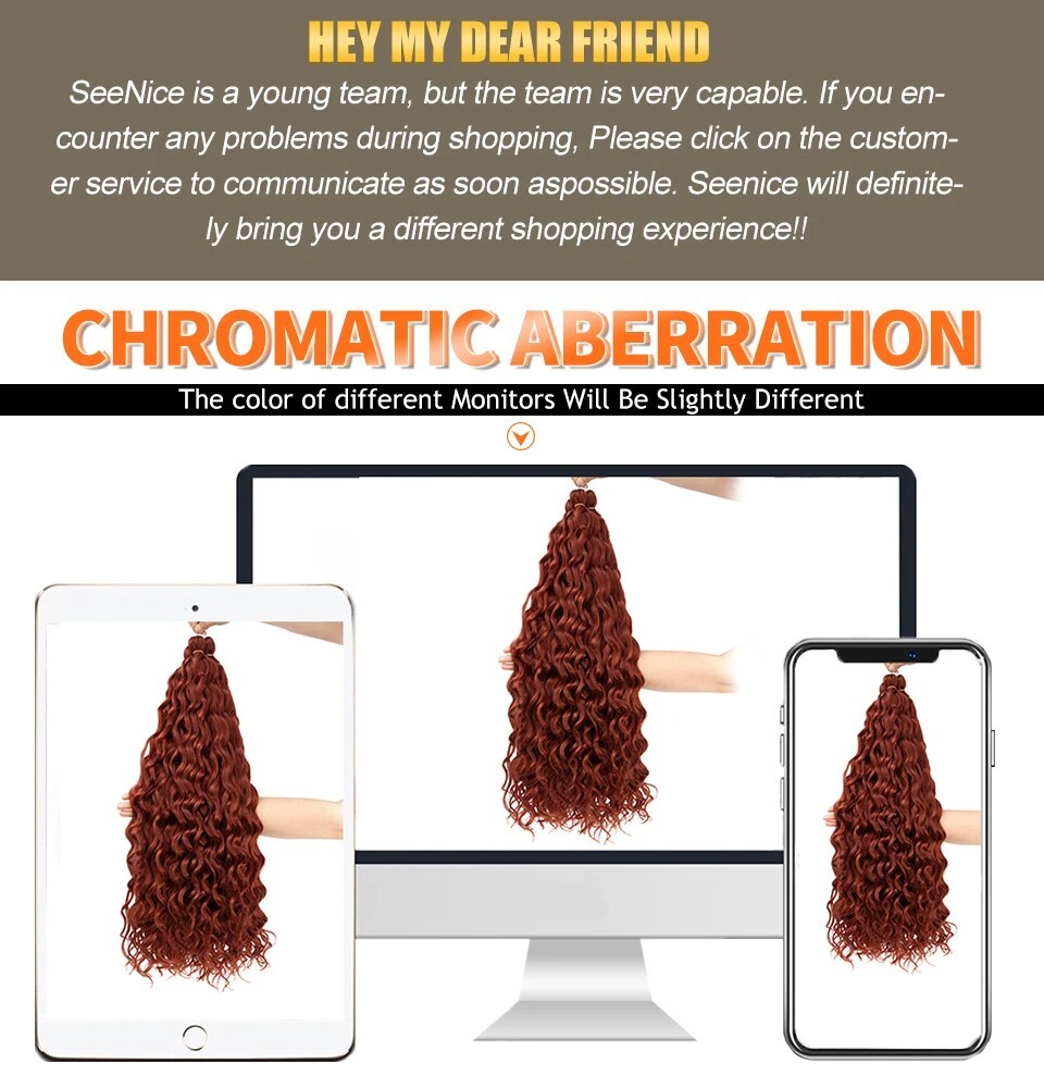 24″ Loose Deep Wave Afro Curls Water Wave Crochet Braids Curly Hair Extensions
