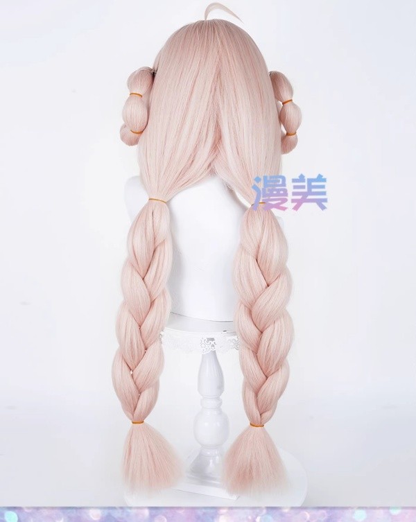ZZZ Zenless Zone Zero Zhao Pink Long Hair Wig Halloween Cosplay Prop Hairpiece