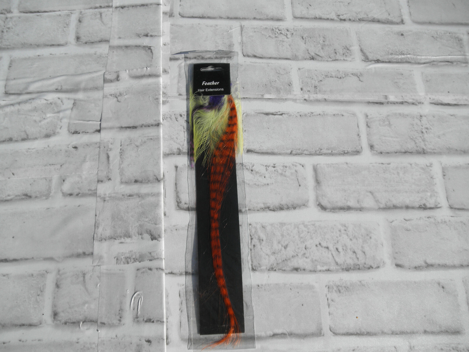 NEW SYNTHETIC FEATHER HAIR EXTENSION (ORANGE, YELLOW, PURPLE) 11″ LONG #5
