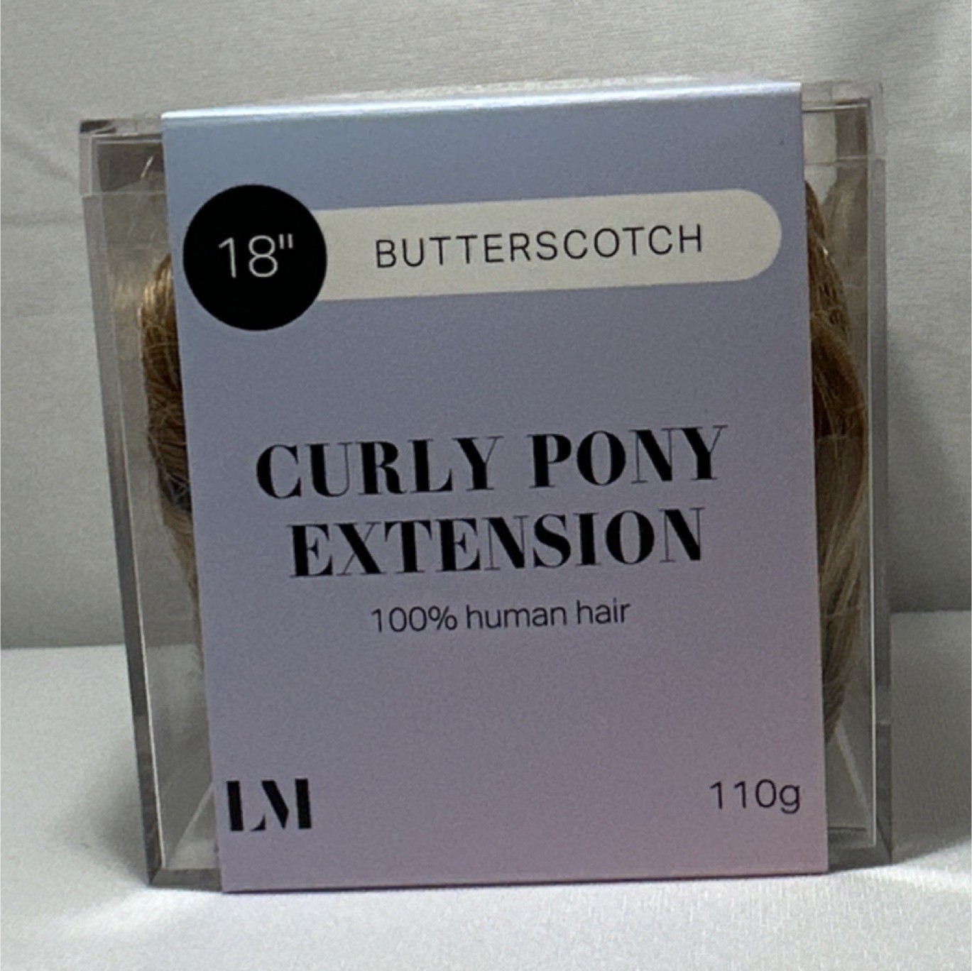 Locks & Mane Curly Ponytail Hair Extension 18″ Butterscotch Human Hair 110g