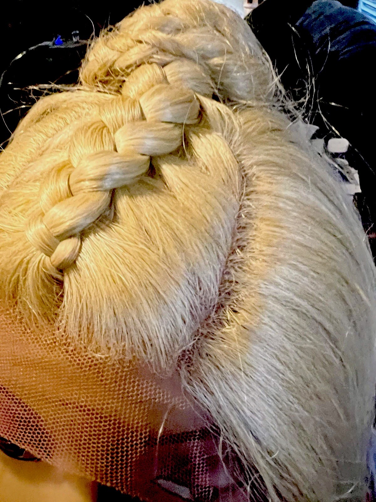 LACE FRONT WIG LONG W/VIKING BRAID BLONDE #615 BODY WAVE HEAT OK BRAND NEW