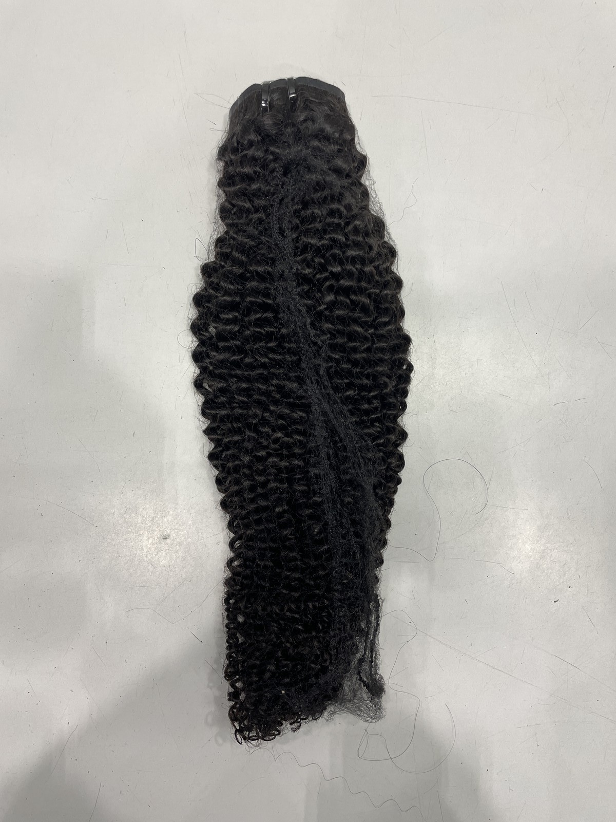 Luvme Natural Black Kinky Curly Human Hair Clip-In Extensions 7pcs, 20″