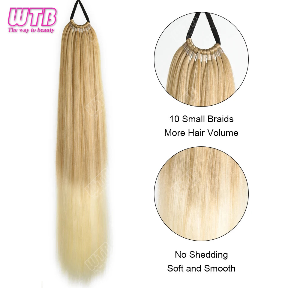 Synthetic Braided Wig Corn Perm Curly Ponytail Braided Wig For Daily Wear