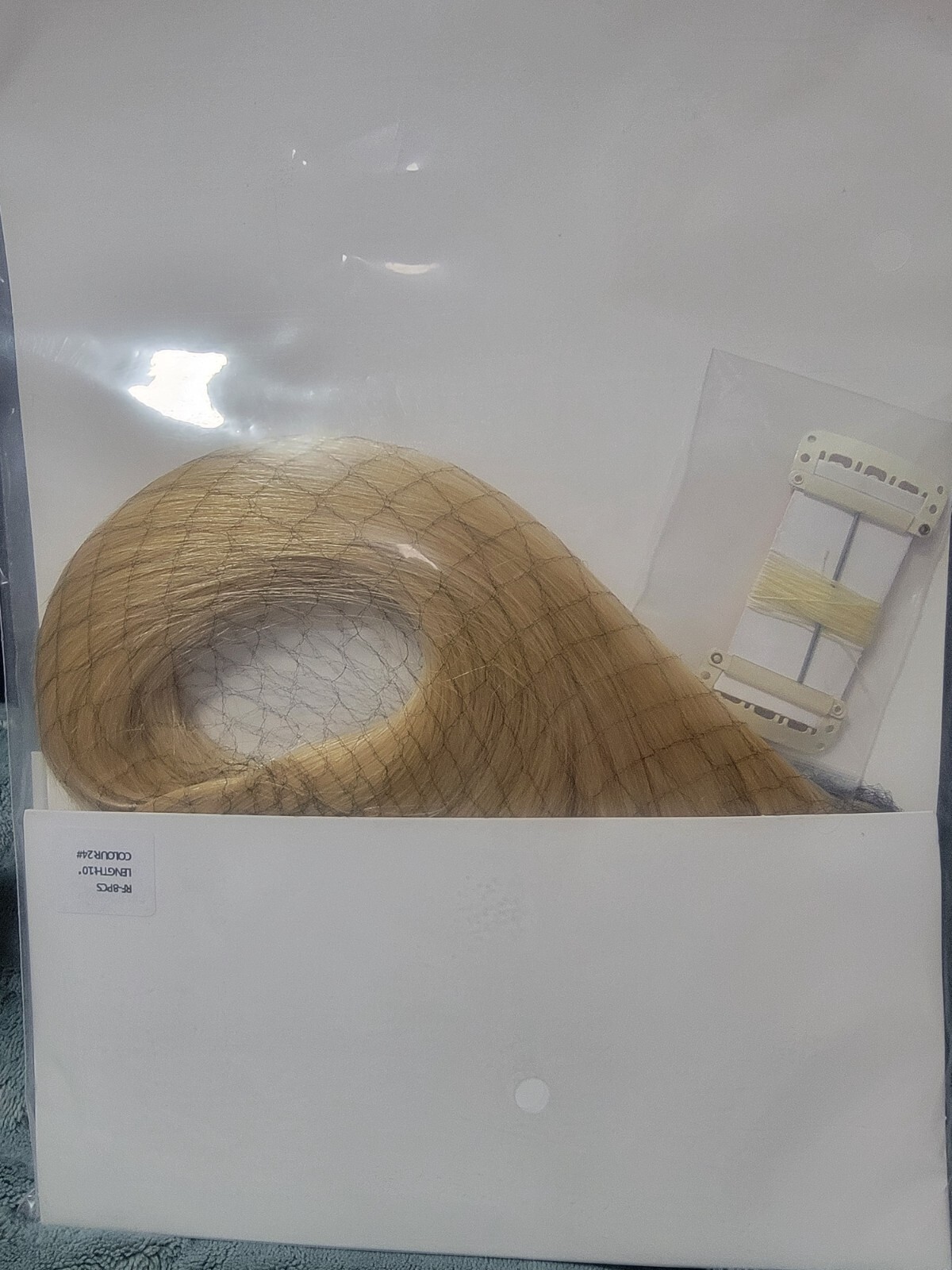 Pure Protein Silk Clip in Hair Extensions 8PCS 100％ 10 inch #24 Blond 70-120g
