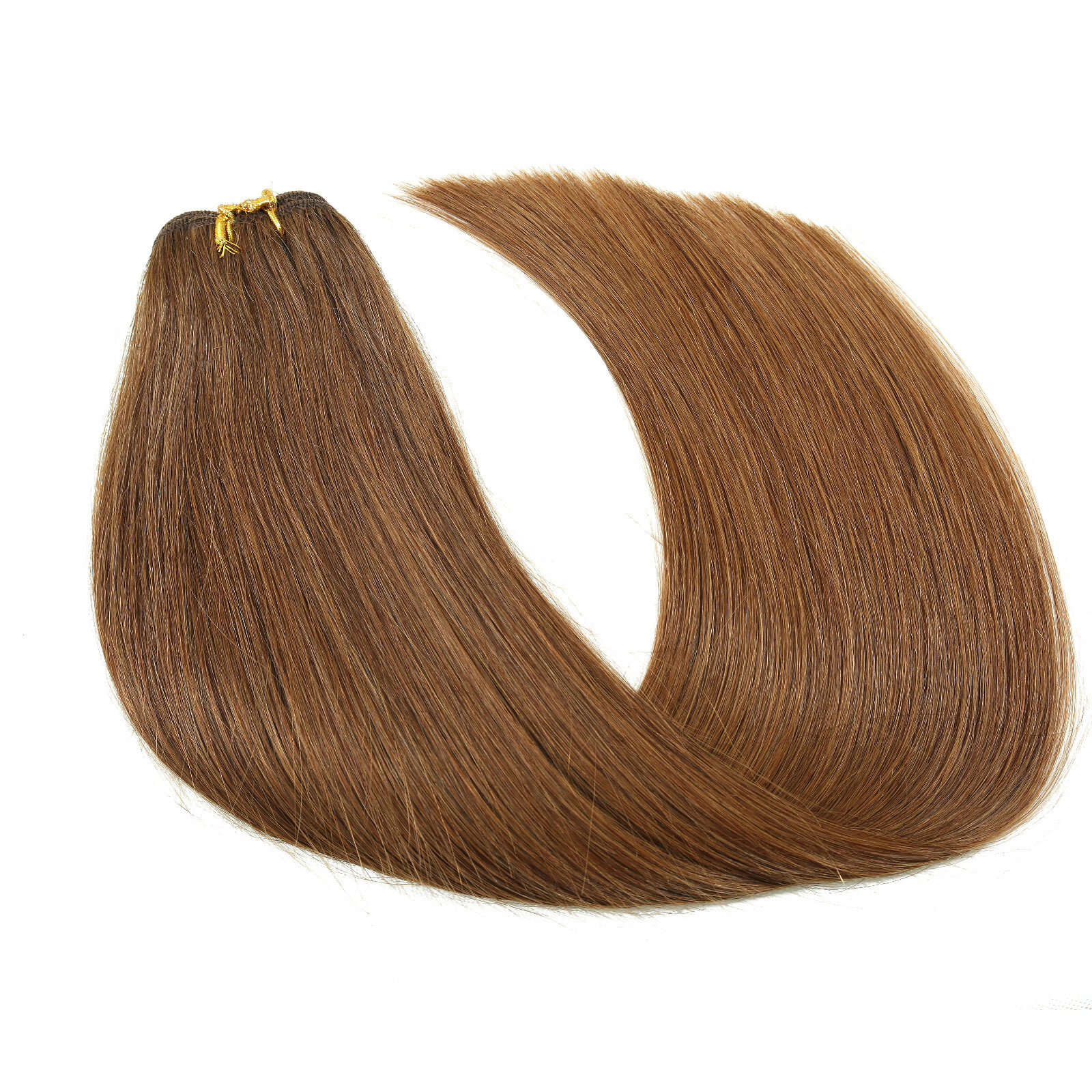 Weft Sew In Remy Human Hair Extensions Double Weave Hair Bundle Full Head Thick