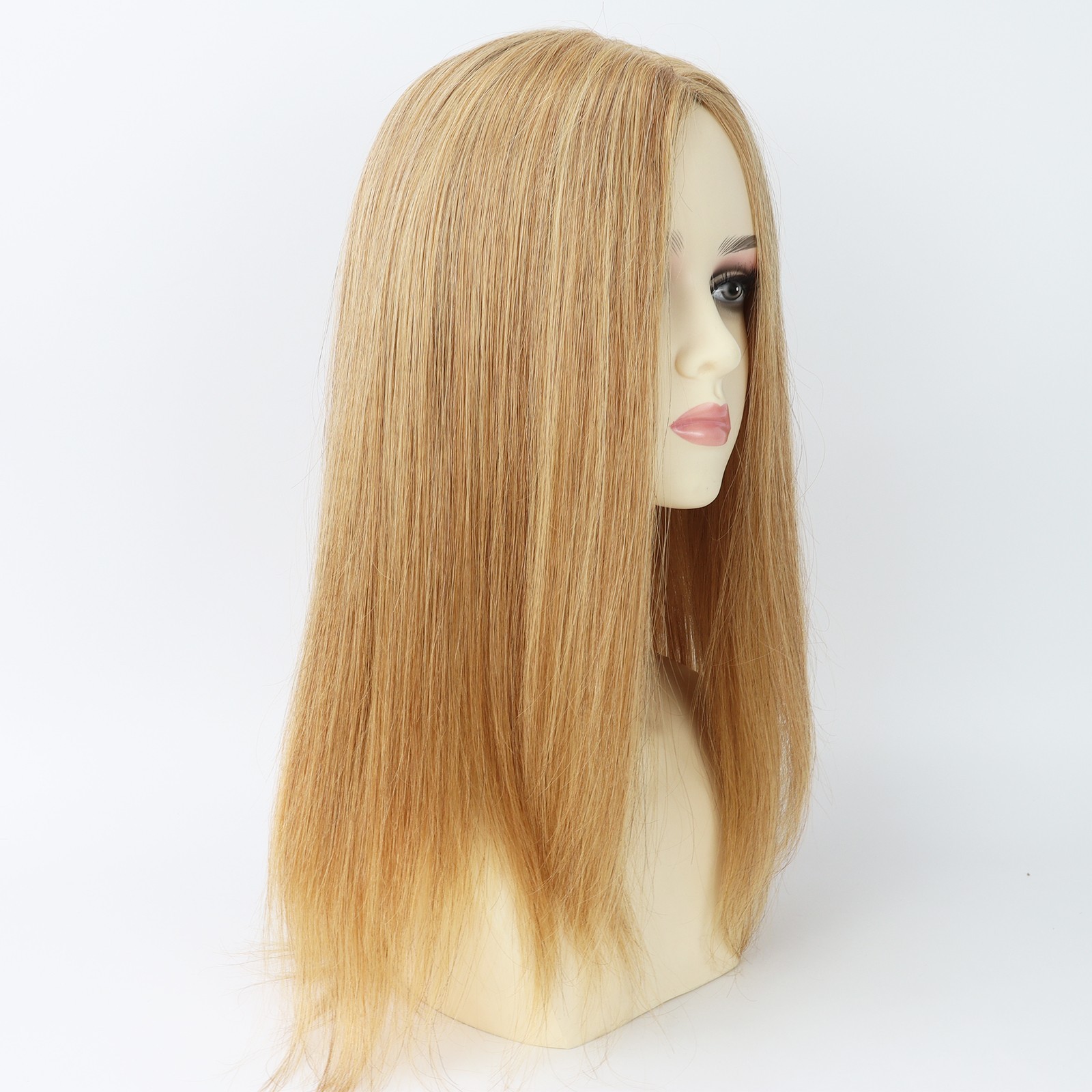 6x6inch Silk Top with PU Around Wig Real Human Hair with Elastic Net Medical Wig