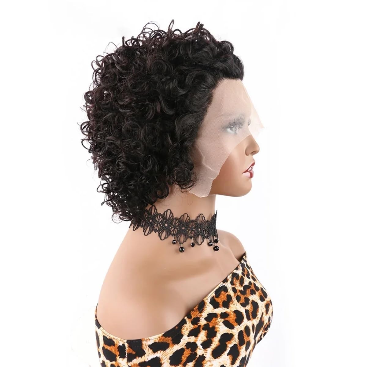 Yiifiulyn 6 Pixie Cut Wig Human Hair, Short Curly 13×1 Lace Front Human Hair …
