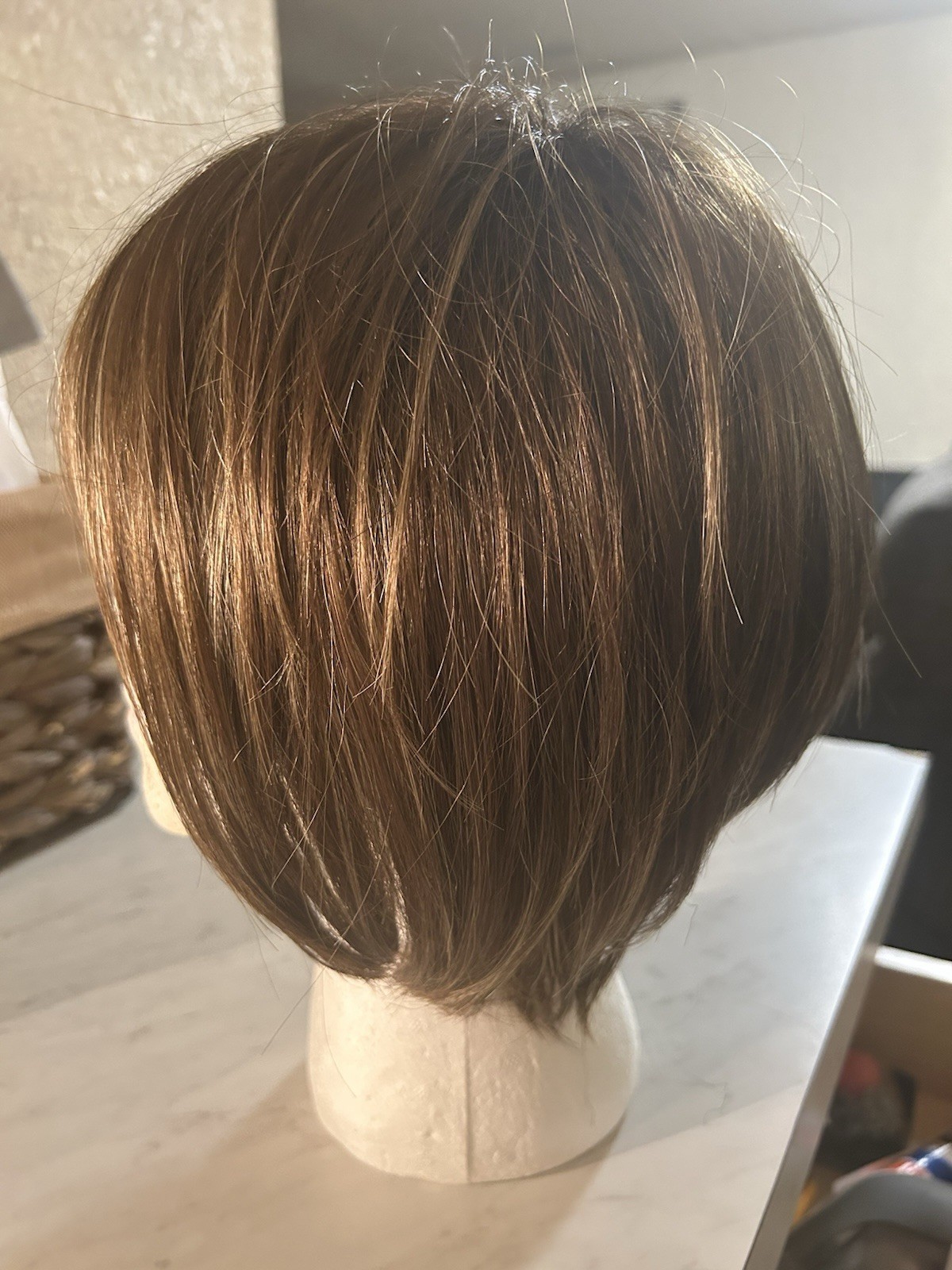 Noriko Wig Meadow Brown Iced Mocha-R Synthetic Fibers Short Bob Basic Cap