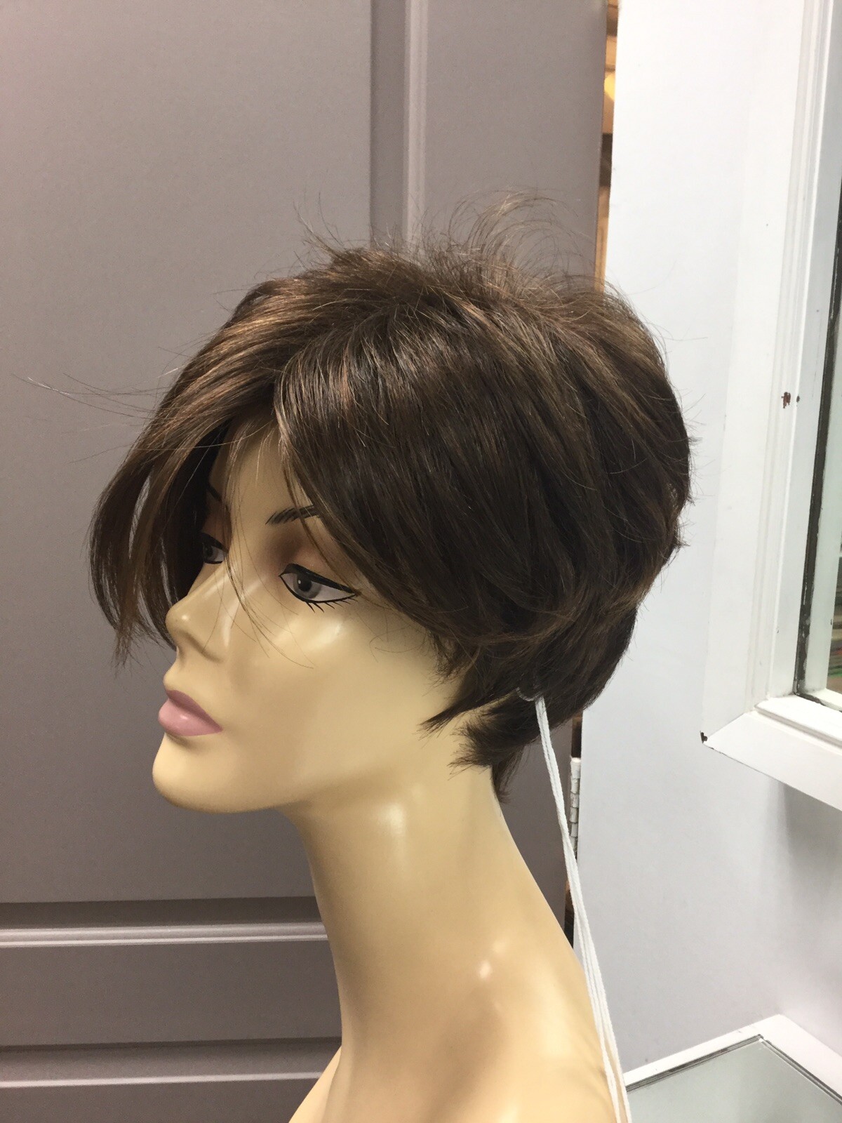 GIA Rene of Paris Short Pixie Synthetic Wig, Toasted Brown, Brown + Auburn HL
