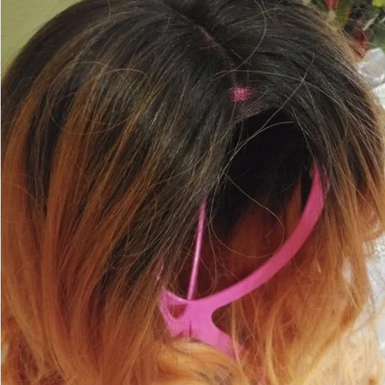 GORGEOUS Custom Ombré Peach Brown Wavy Soft Layered Long Wig – Lace Front 24”