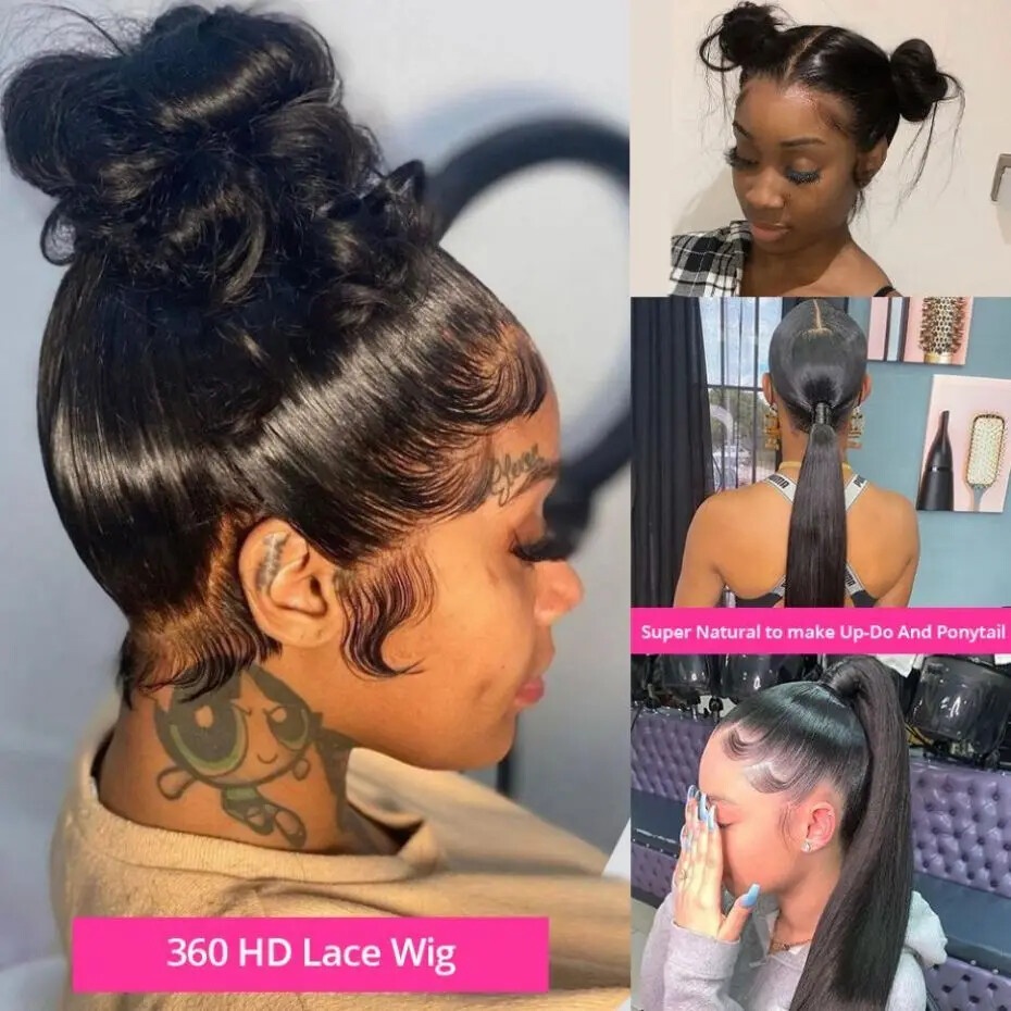 360 Full Transparent HD Lace Wig Straight 13×4 13×6 Lace Front Wigs Lace Wigs