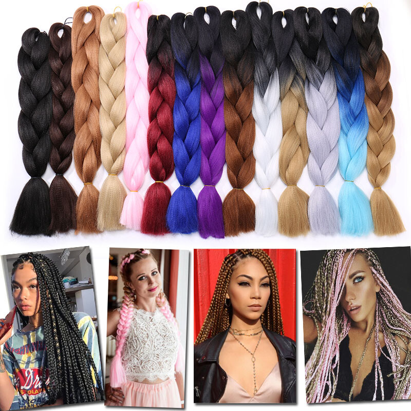 Box Braid Ultra Hair For Jumbo Braiding Extensions Crochet Ombre Kanekalons LC5