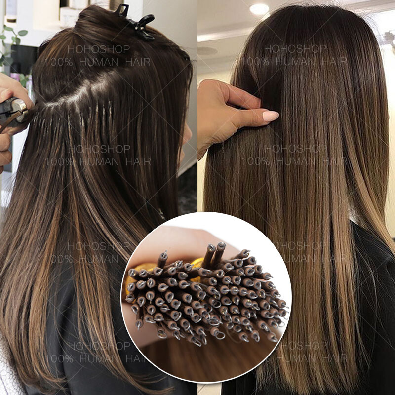 Thick 100% NANO Tip Remy Human Hair Extensions Nano Rings Ring Beads 200G 200PCS