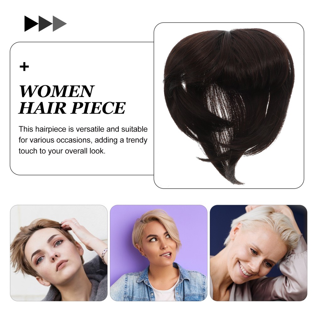 Hair Volume Topper High Temperature Fiber Natural Look 1Set 7.9×5.1×5.1in