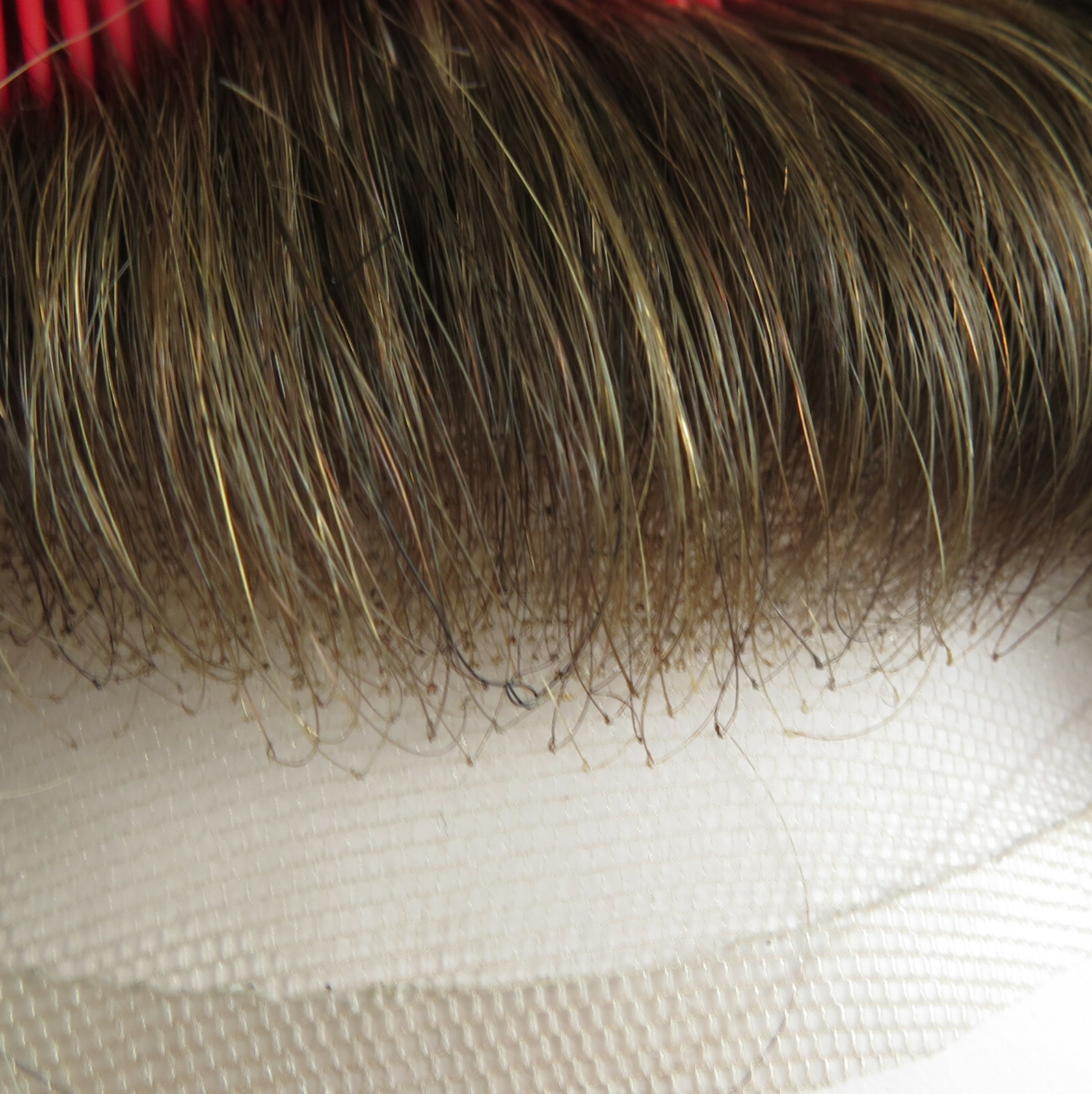 Mens Toupee Hair Replacement System French Lace Front Thin Skin Wig Hairpiece Q6