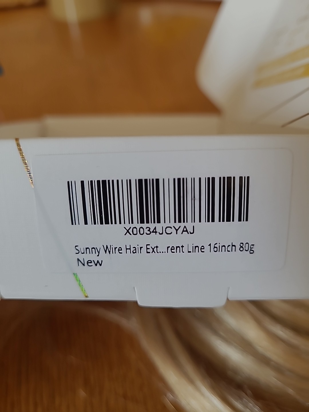 Sunny Hair Wire Extentions Highlighted Honey Blond Rent LineHuman 16″ 80g $92